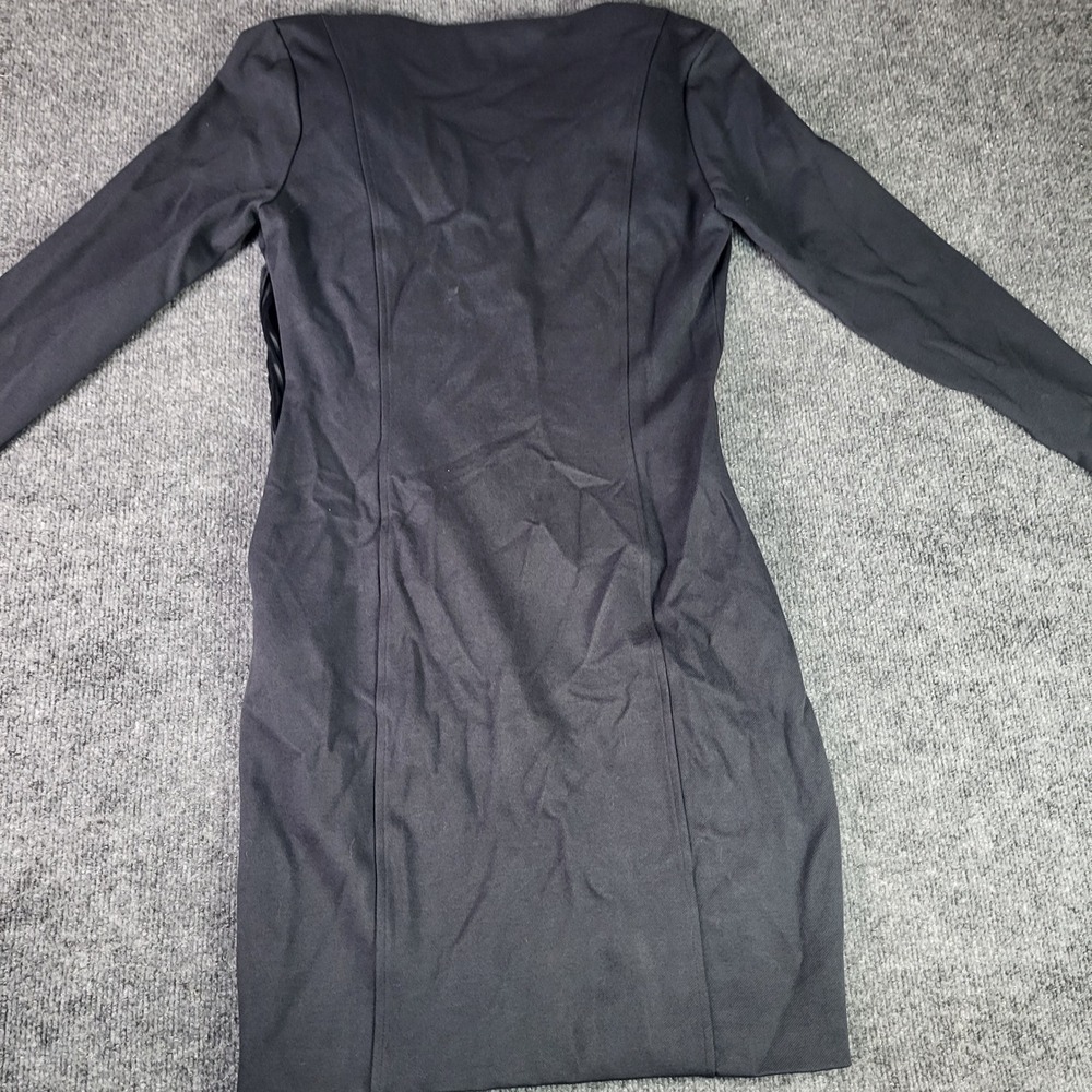 Mango Suit Women Black V-Neck Long Sleeve Sheath Dress Size S Small Workwear - Picture 4 of 5